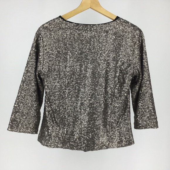 Soya Concept Gold Sequin 3/4 Sleeve Blazer, 38 - Picture 9 of 16